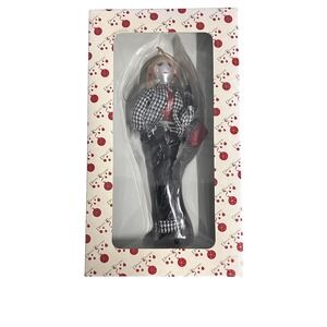 Christmas Dillard's Trimmings Glass Ornament Fashion Girl Model Figural‎